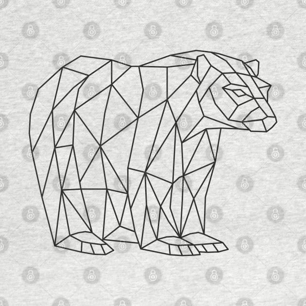 Low poly origami bear by shaldesign